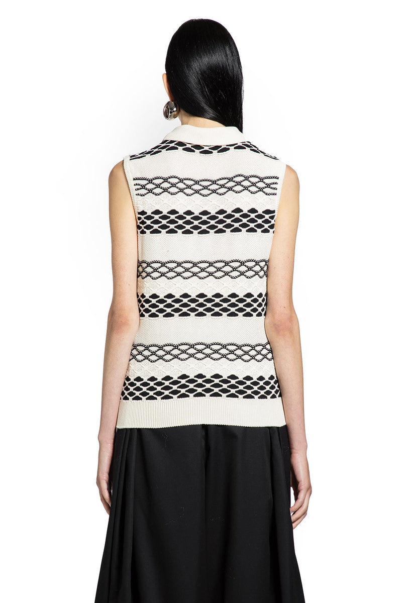Vest in Cotton Jacquard
