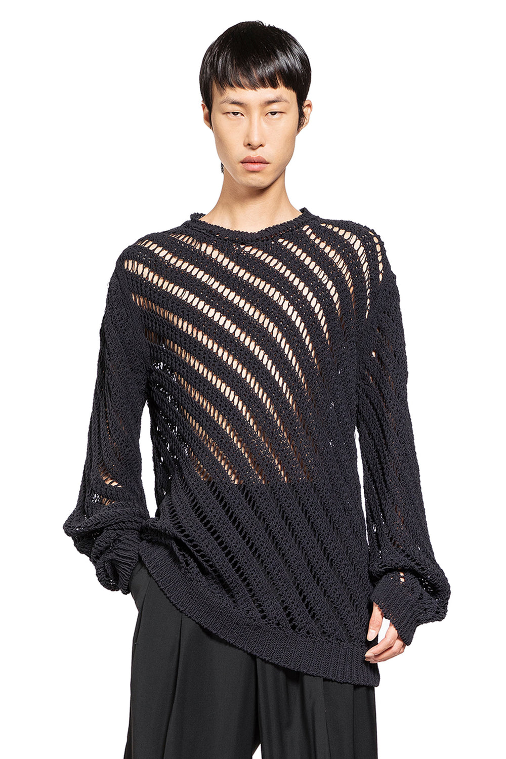 LANEUS MAN BLACK KNITWEAR