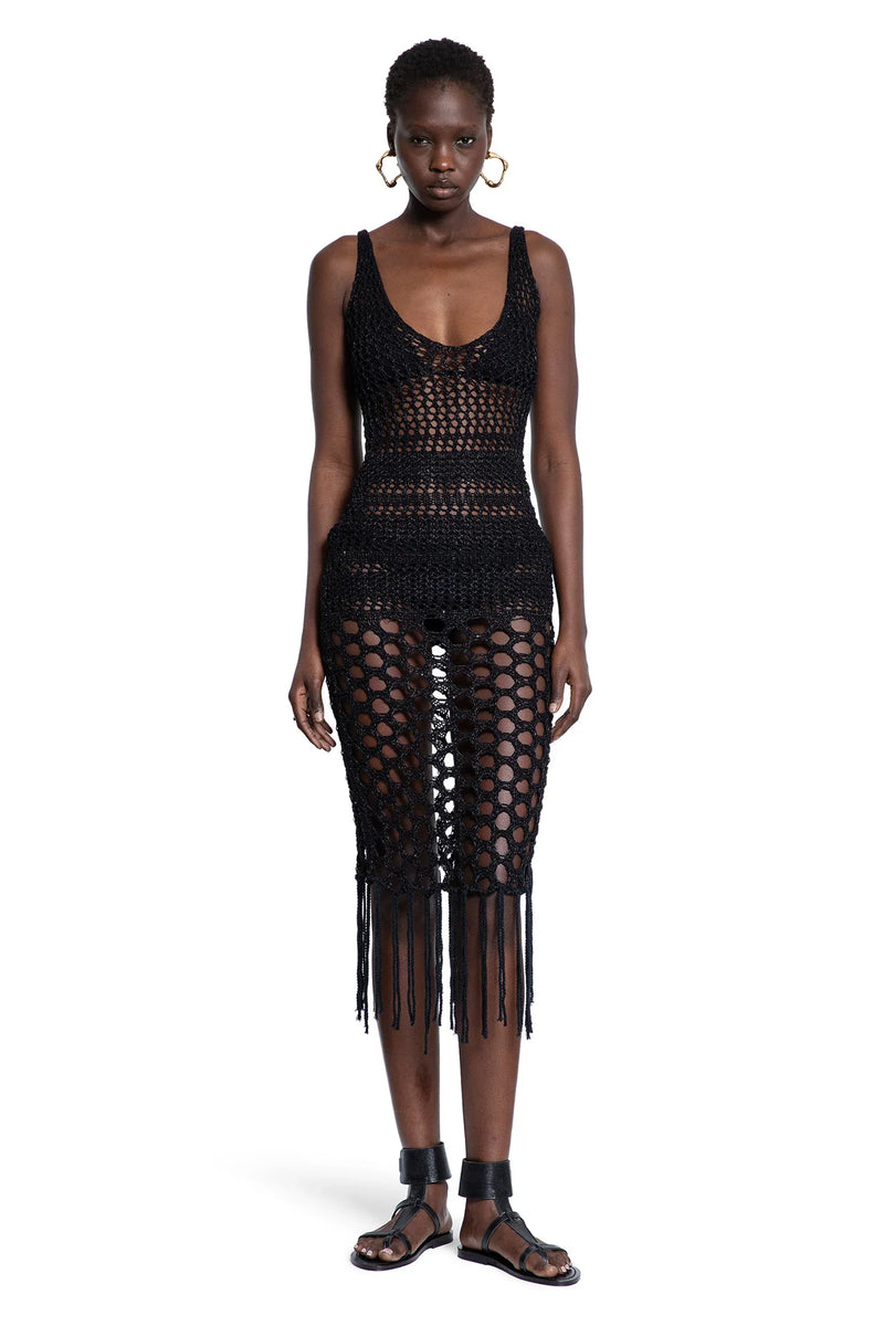 Crochet Knit Midi Dress - Antonioli.eu