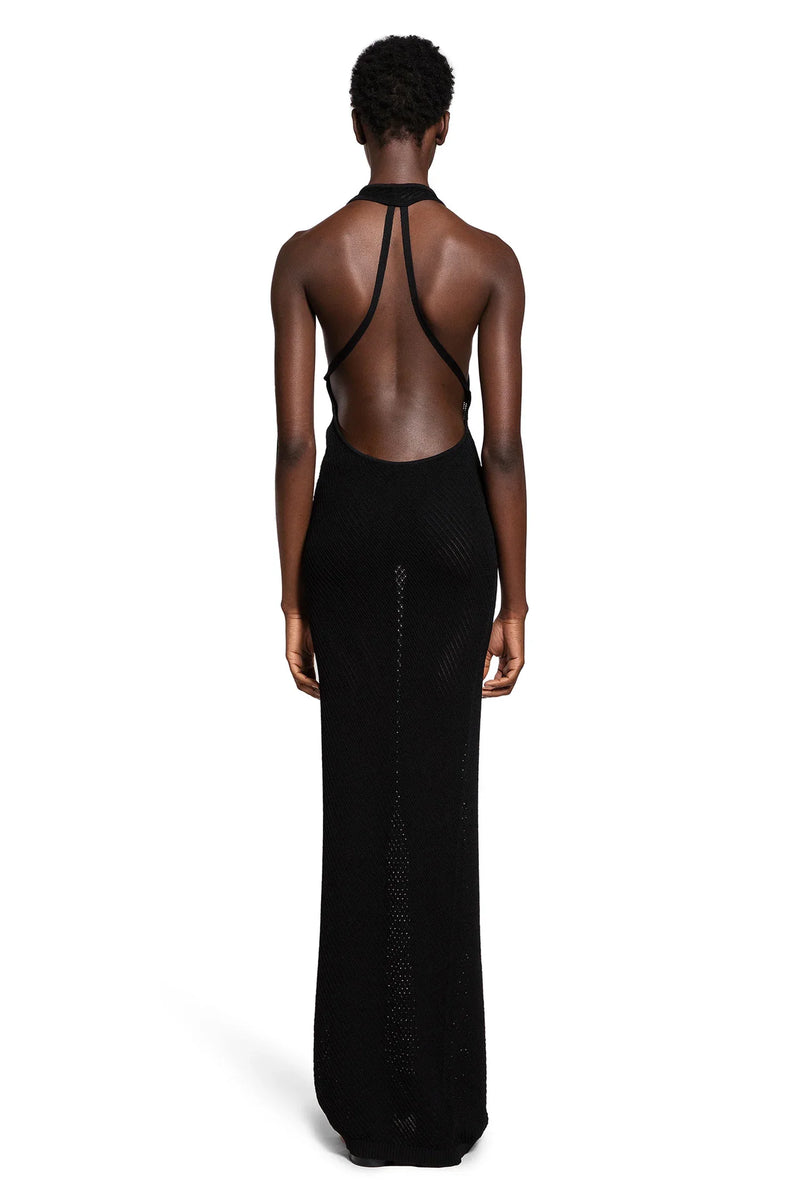 LANEUS Openwork Knit Long Dress woman