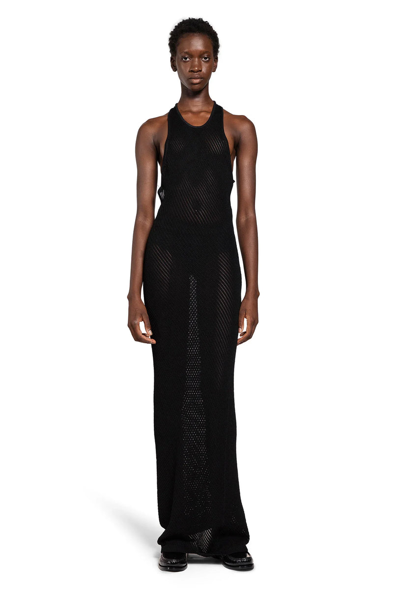 LANEUS Openwork Knit Long Dress woman