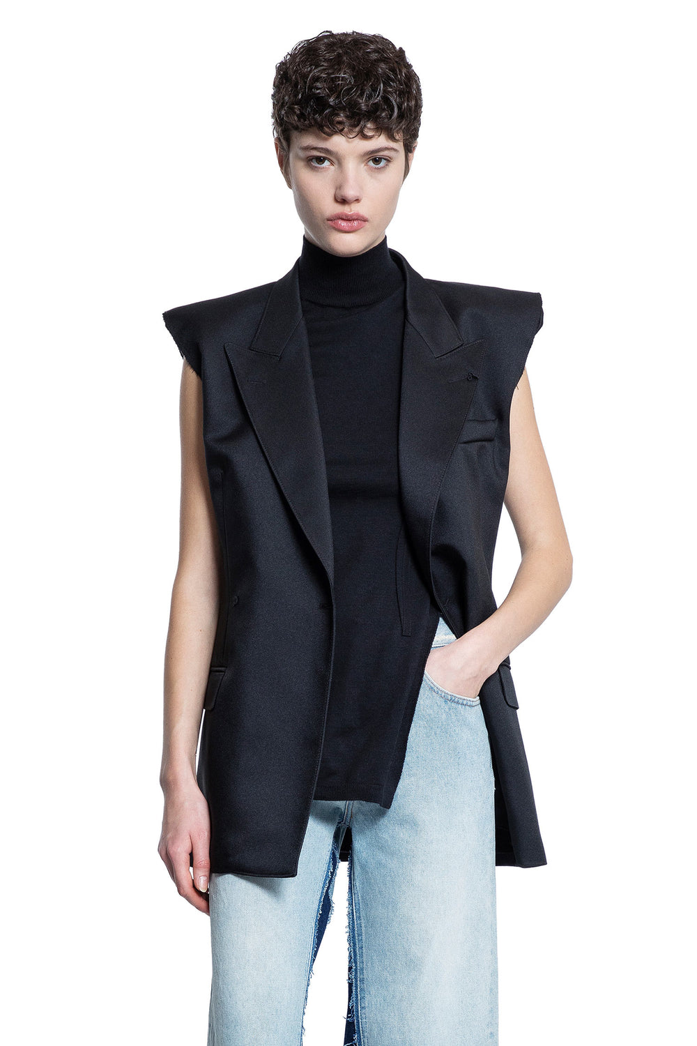 MM6 MAISON MARGIELA WOMAN BLACK VESTS