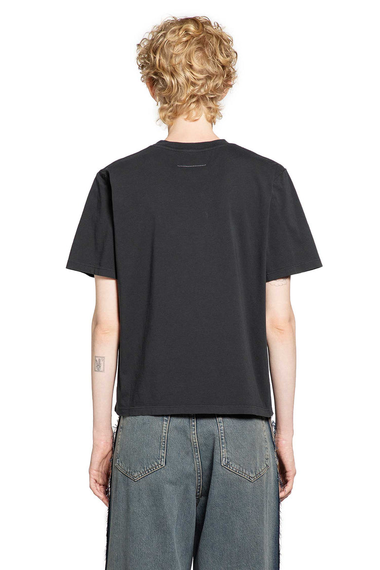 Taped label cotton T-shirt