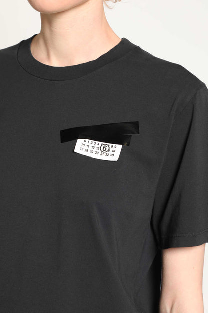 Taped label cotton T-shirt