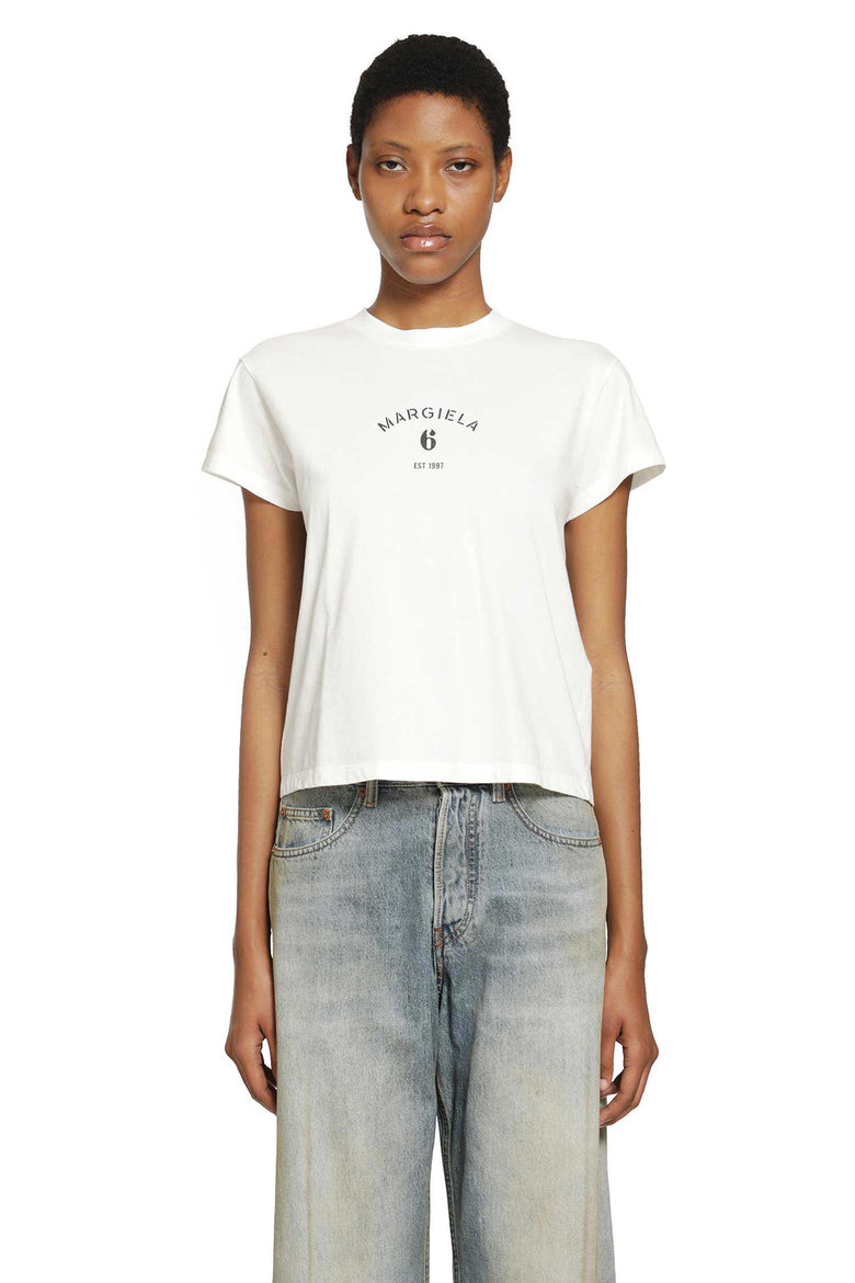 
              MM6 MAISON MARGIELA Signature Jersey T-Shirt woman
            