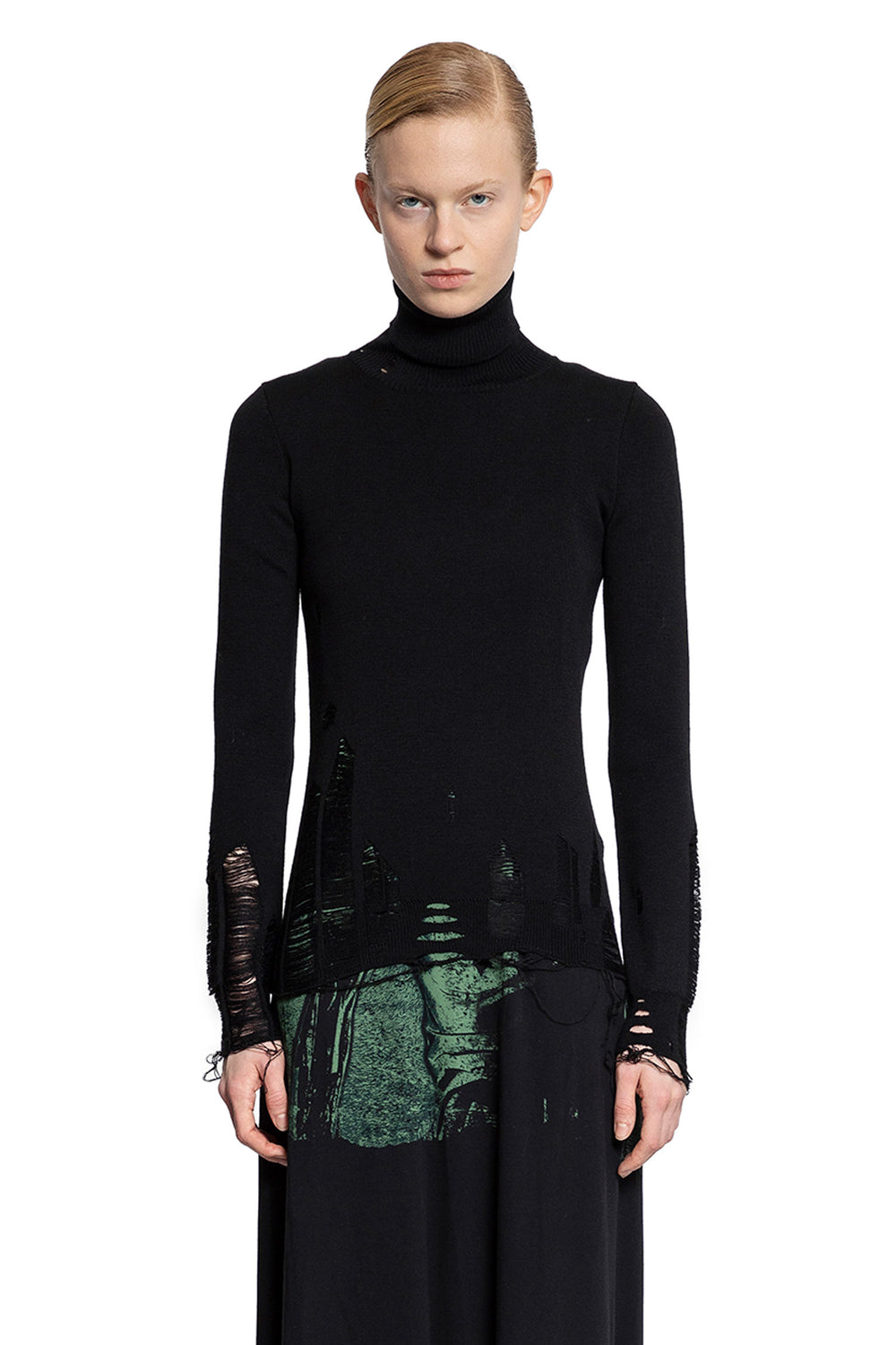 MM6 MAISON MARGIELA WOMAN BLACK KNITWEAR