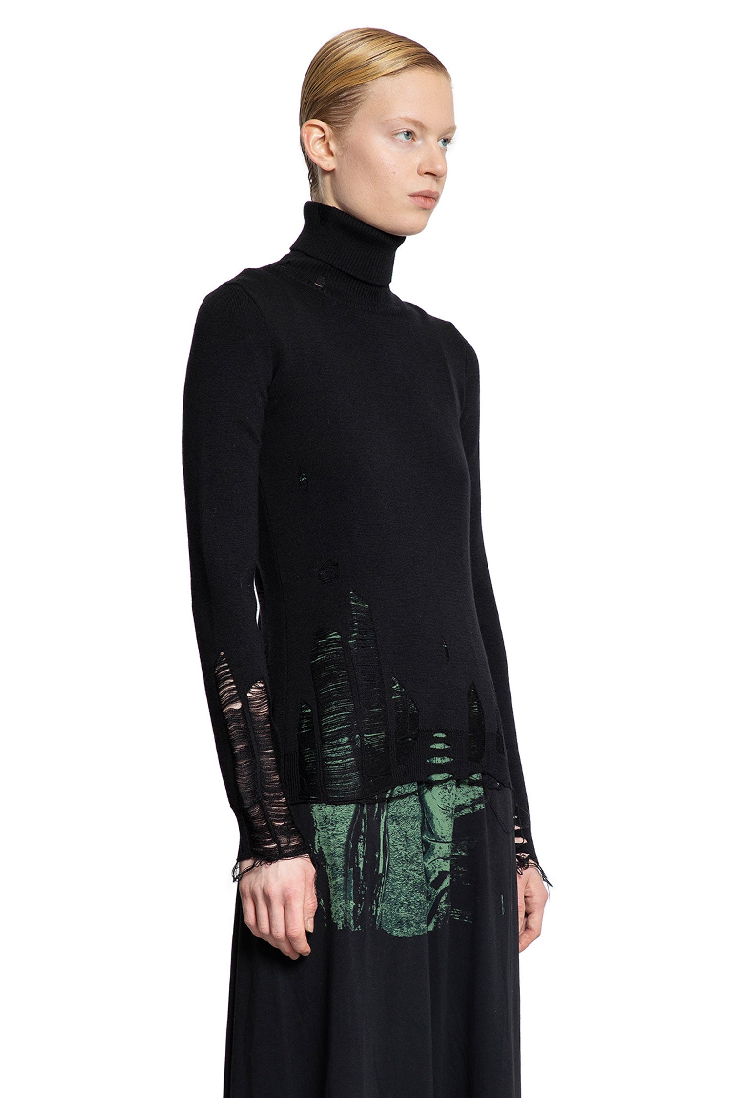 MM6 MAISON MARGIELA WOMAN BLACK KNITWEAR