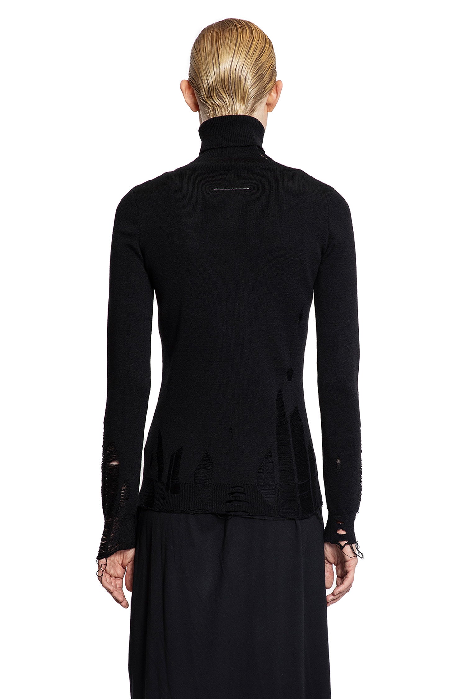 MM6 MAISON MARGIELA WOMAN BLACK KNITWEAR