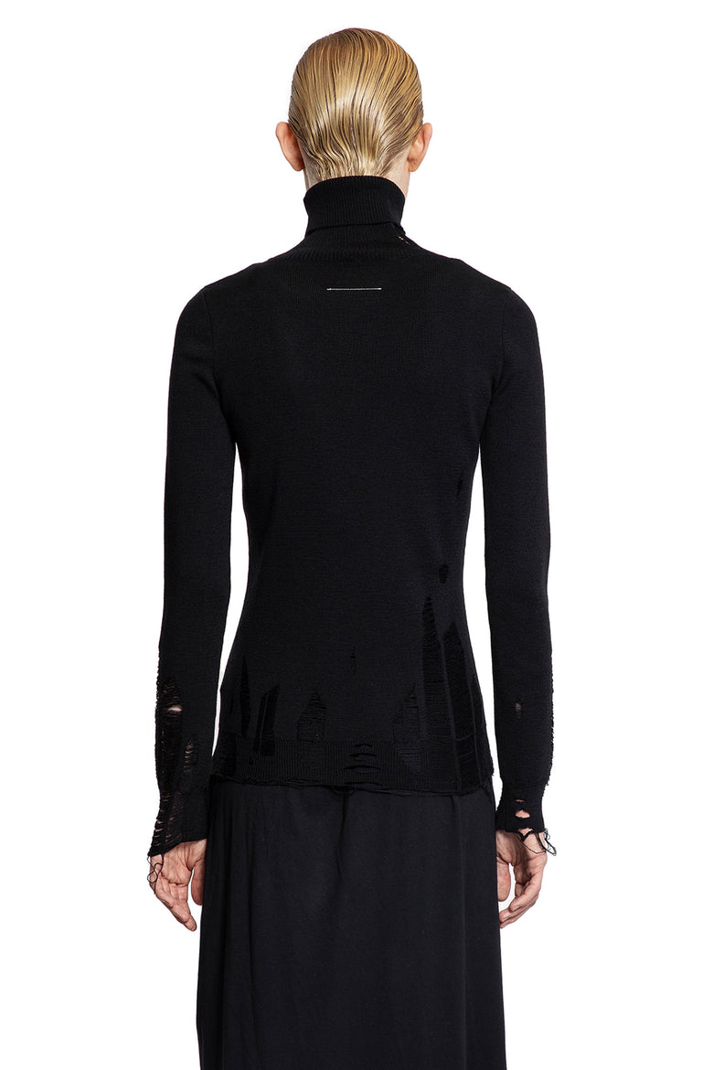 MM6 MAISON MARGIELA WOMAN BLACK KNITWEAR