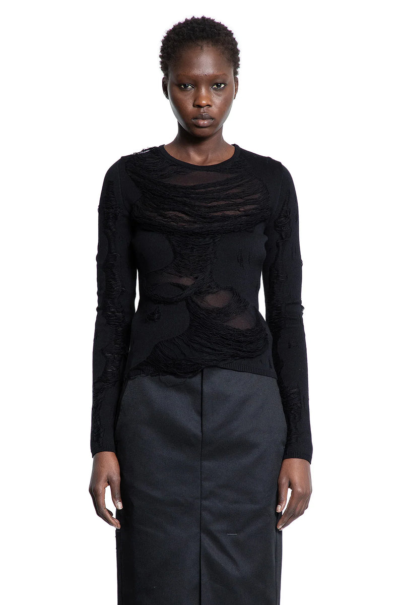 Shredded Cotton and Tulle top - Antonioli.eu