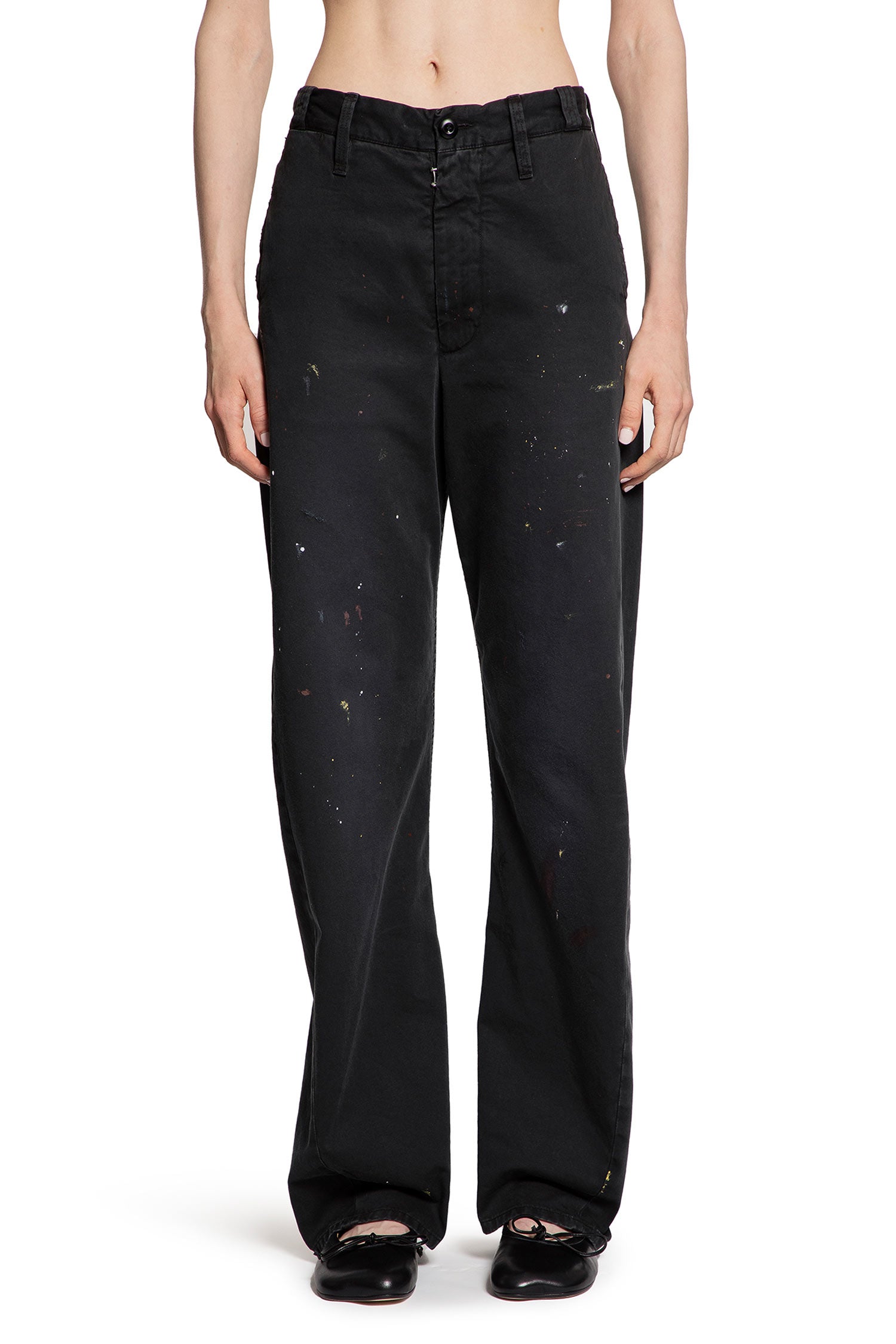 MM6 MAISON MARGIELA WOMAN BLACK TROUSERS