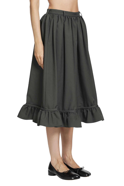 Gathered Midi Skirt
