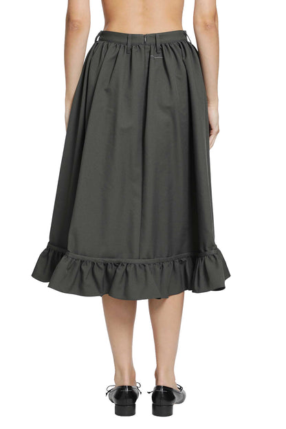 Gathered Midi Skirt