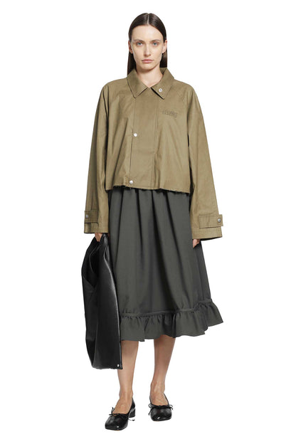 Gathered Midi Skirt