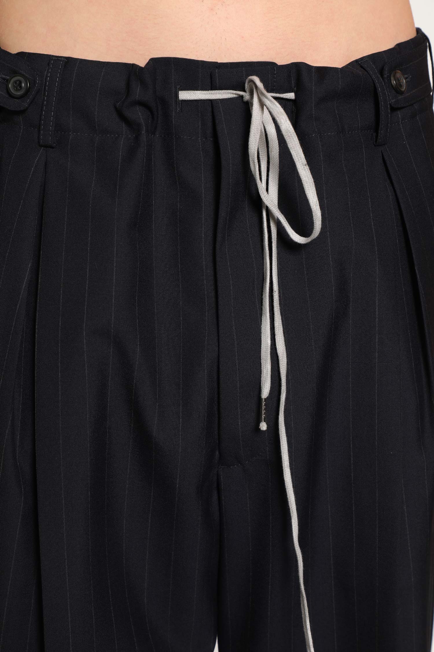 Pleated Pinstripe Pants