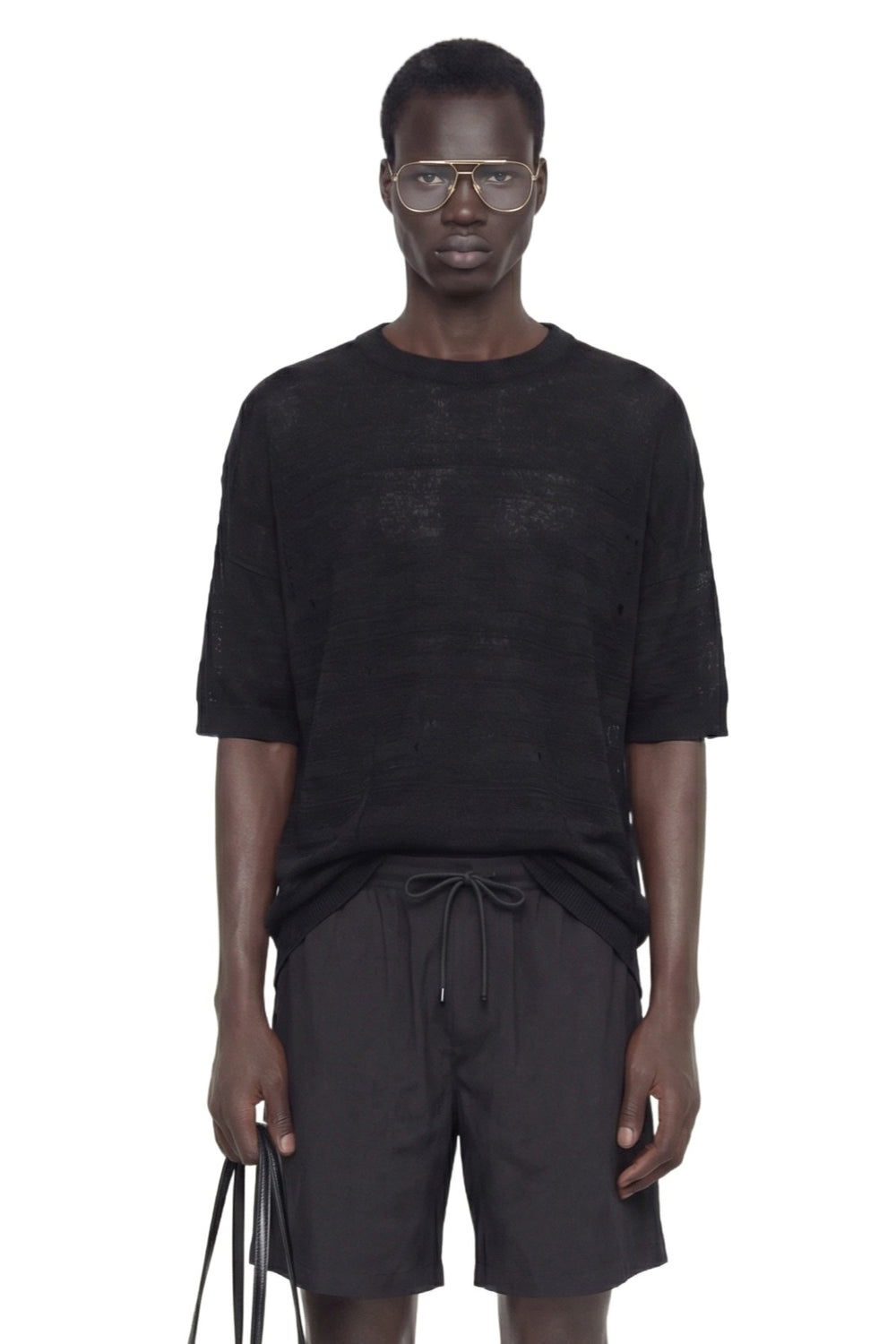 LANEUS Jacquard knit T-shirt man