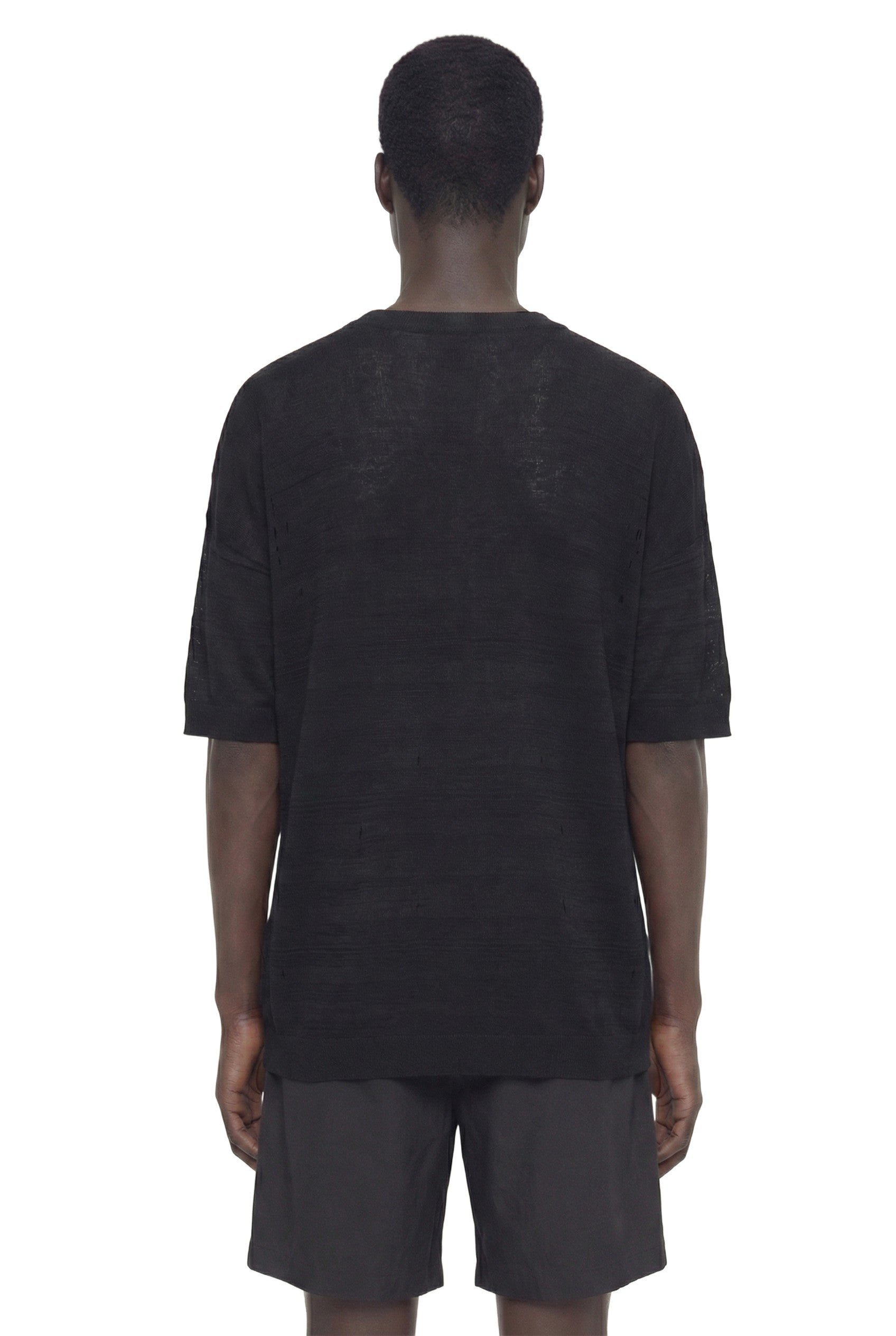 Jacquard knit T-shirt