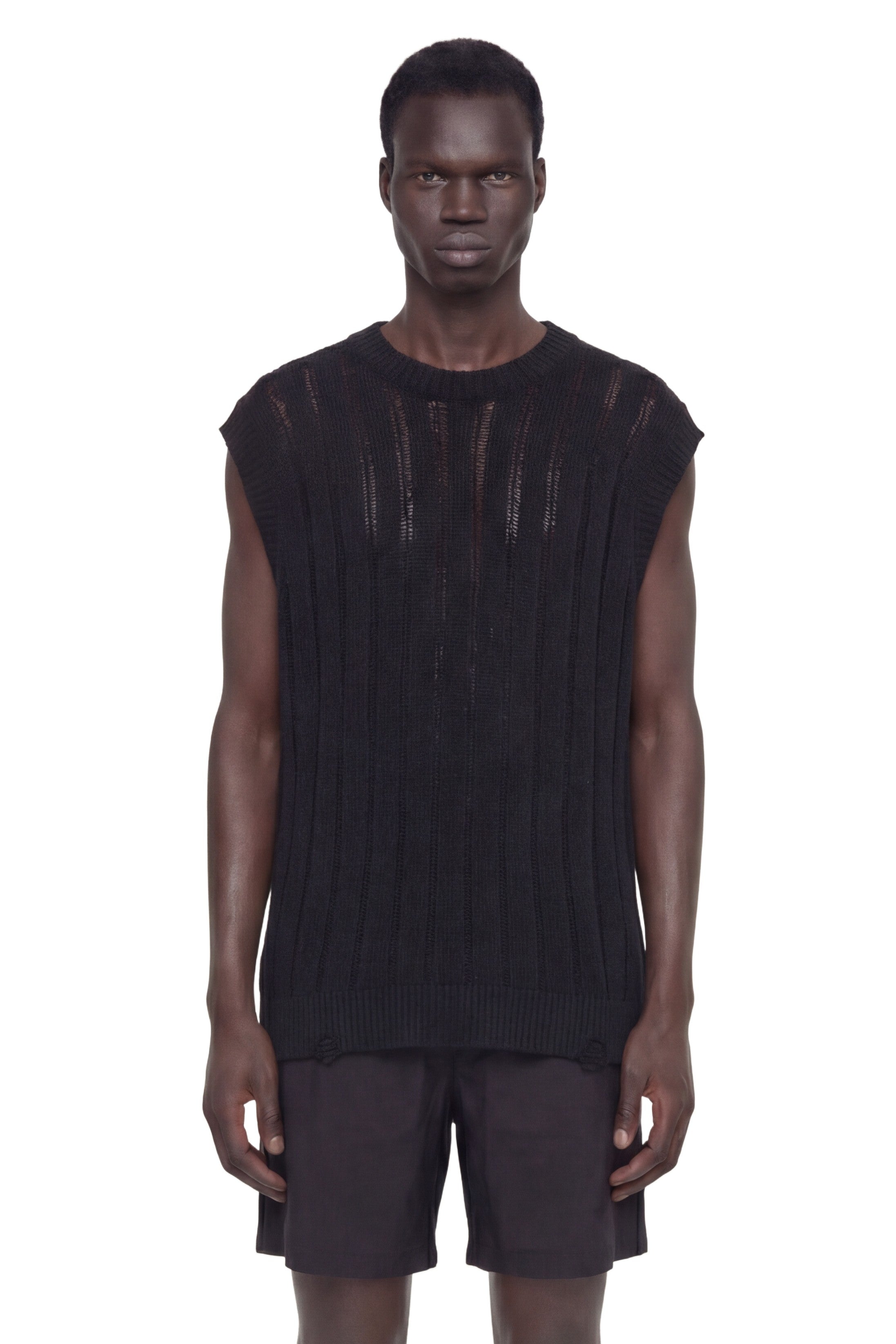 Destroyed Knit Vest