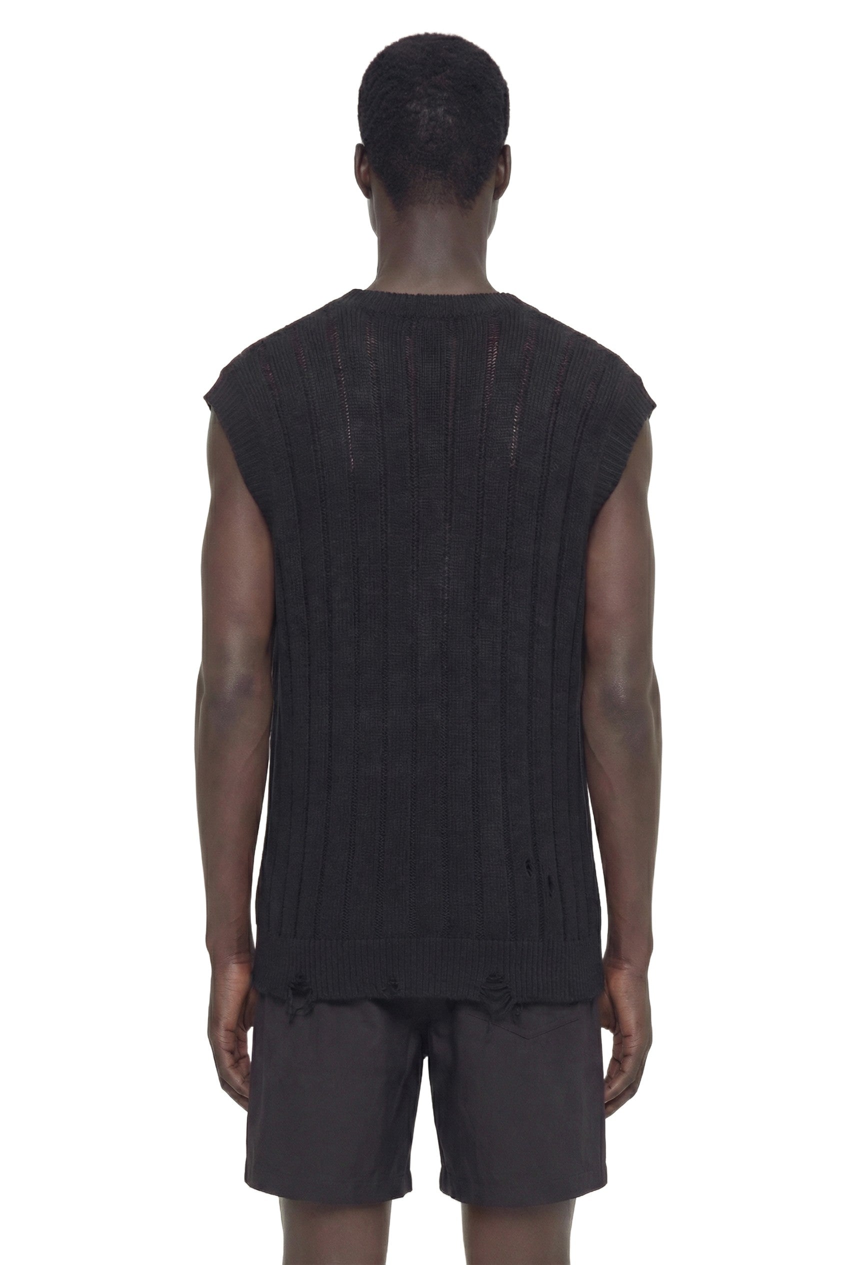 Destroyed Knit Vest