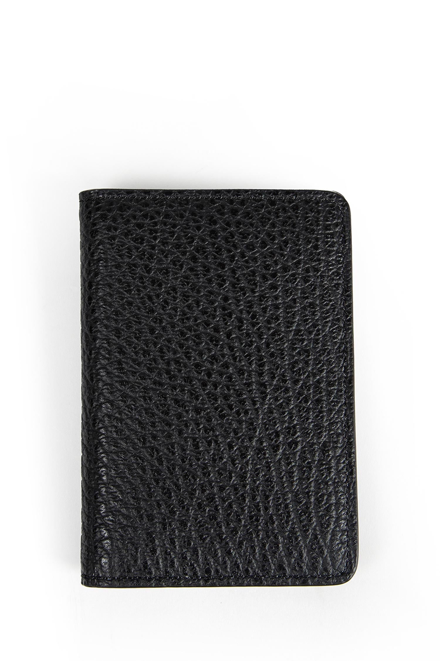 Grained Leather 4-Stitch Bifold Card Holder