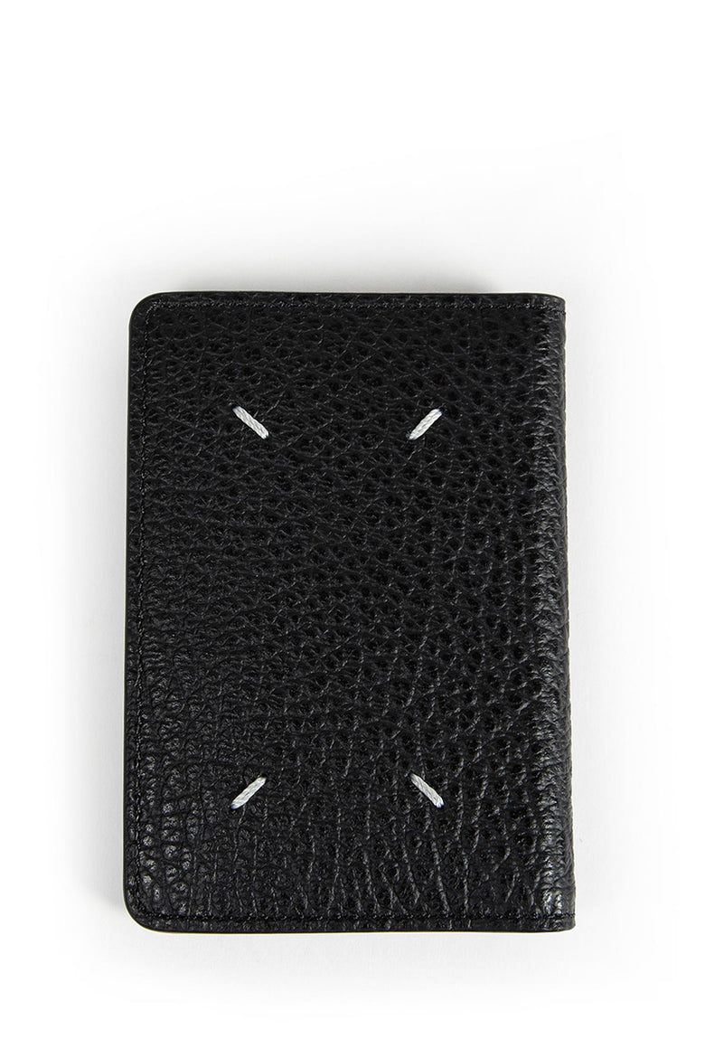 Grained Leather 4-Stitch Bifold Card Holder