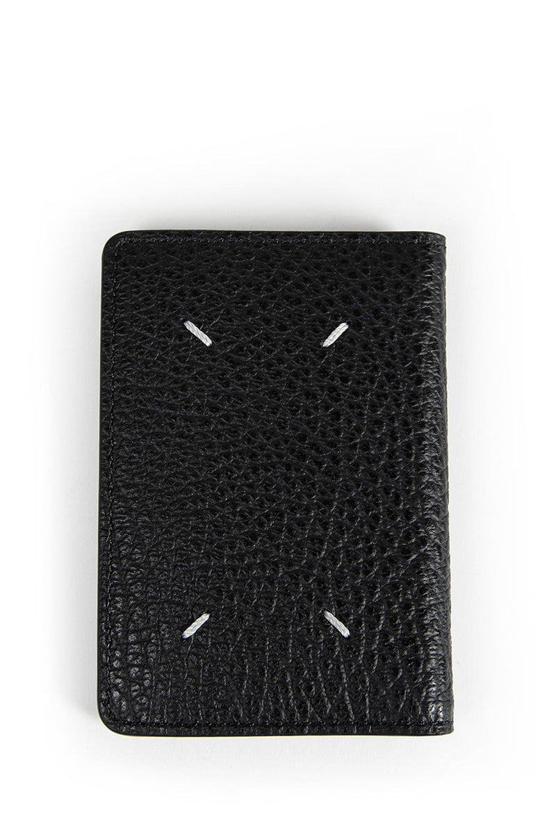 Grained Leather 4-Stitch Bifold Card Holder