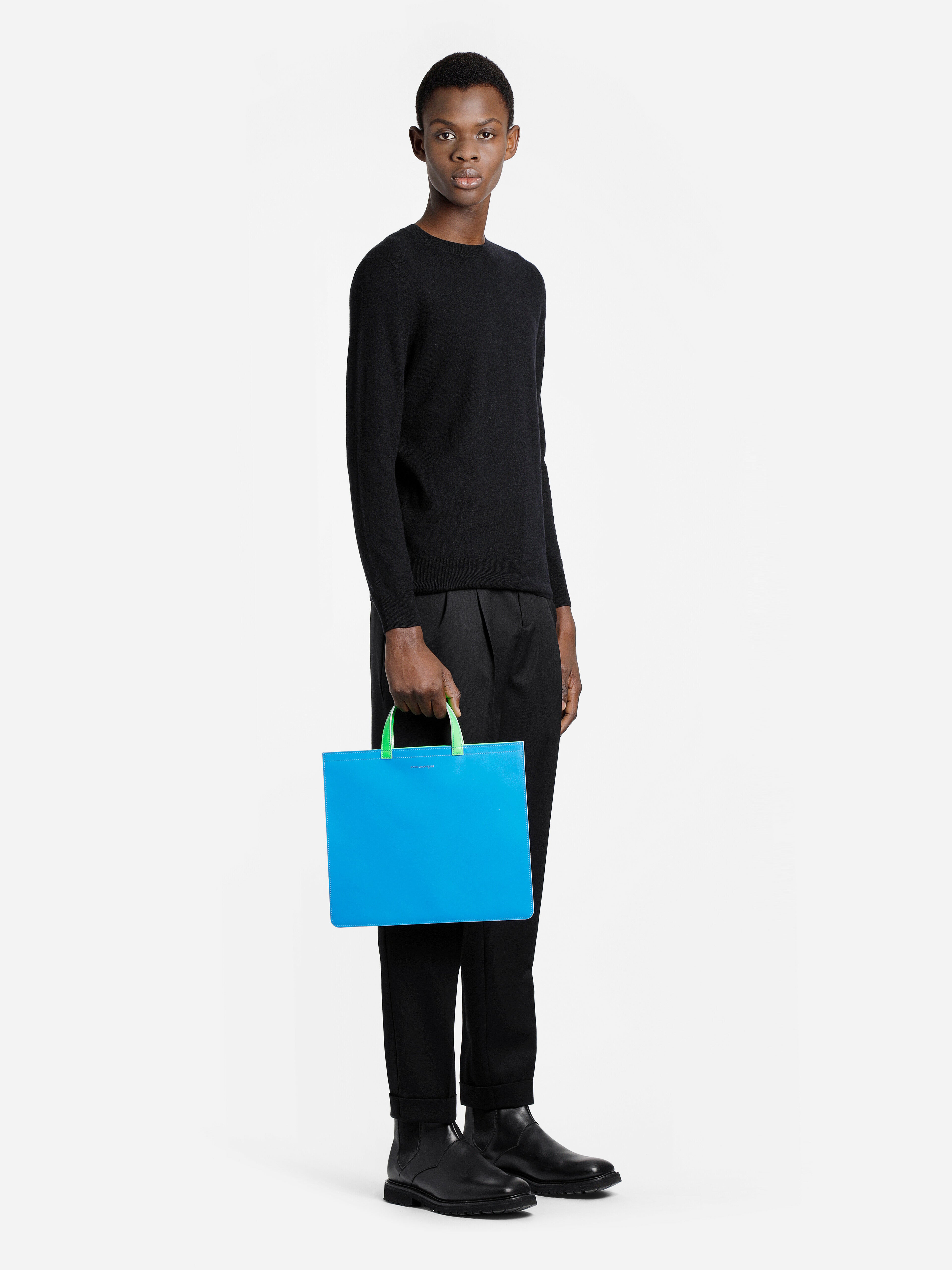 COMME DES GARCONS WALLET UNISEX BLUE TOTE BAGS