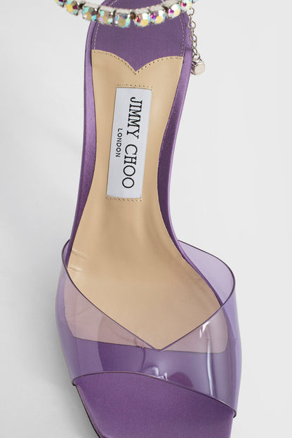 JIMMY CHOO WOMAN PURPLE SANDALS & SLIDES