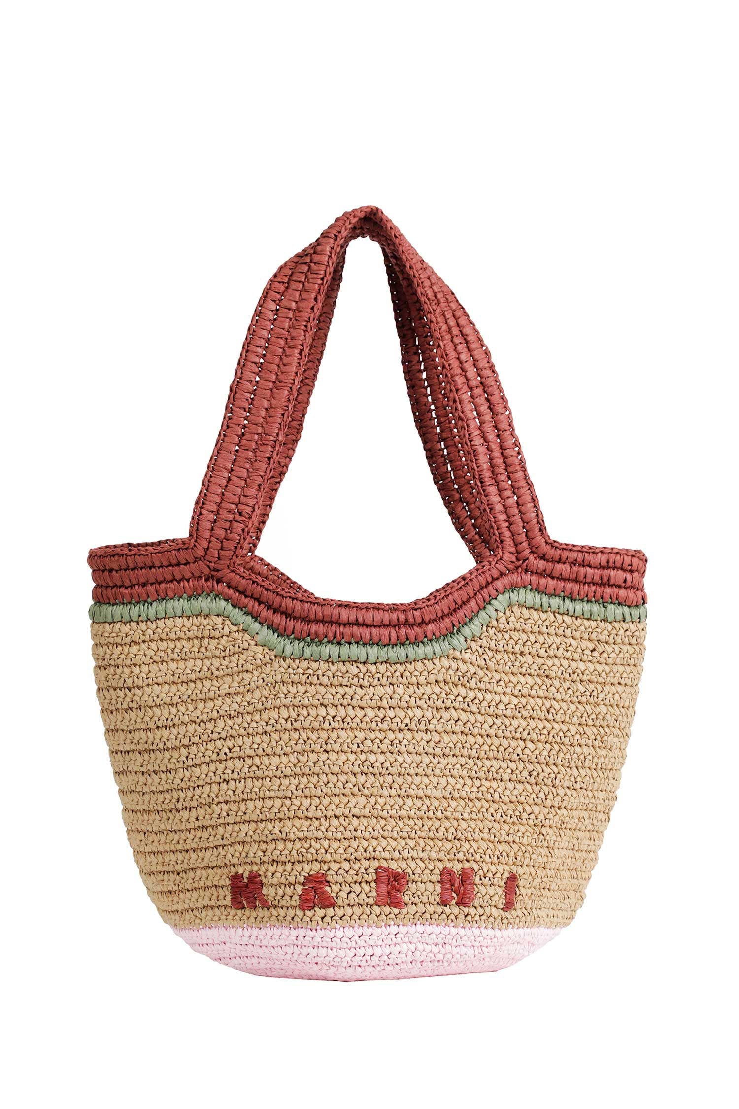 MARNI Paper Raffia Seaside Hobo Bag woman
