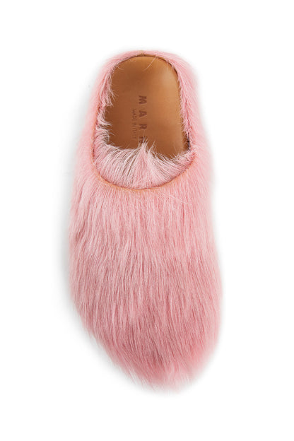 Long-hair Calfskin Fussbett Sabot