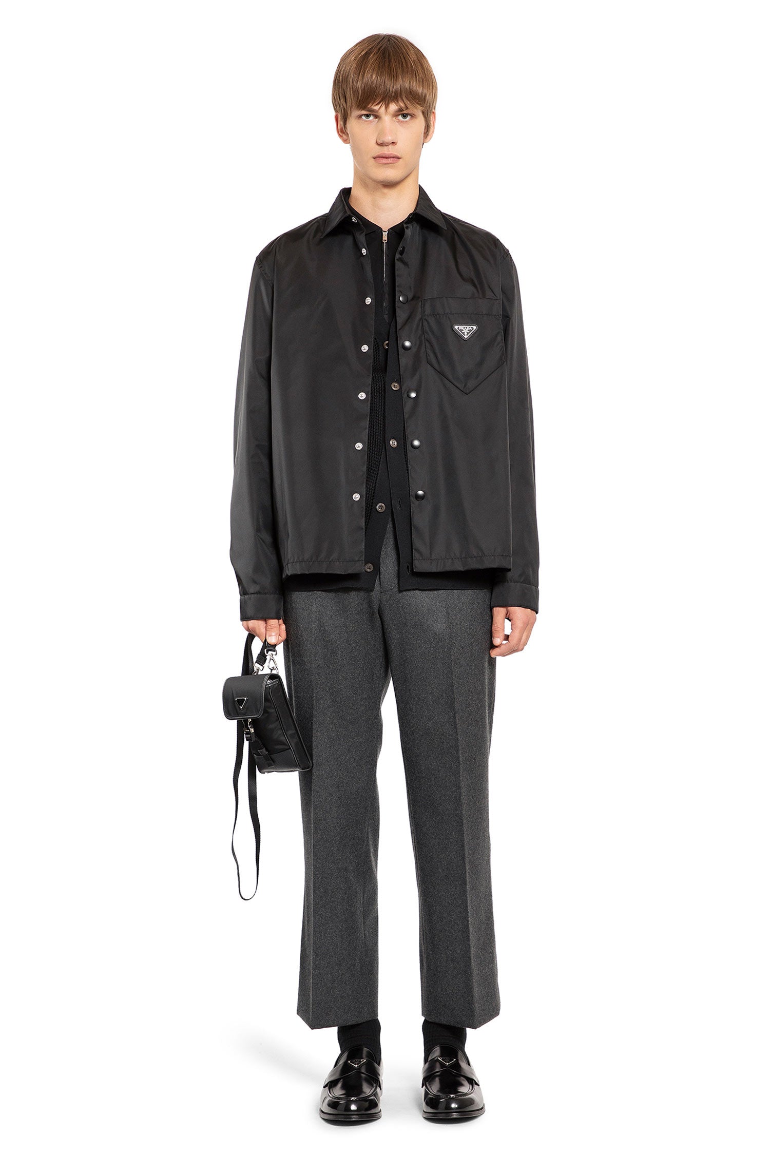 PRADA MAN BLACK JACKETS