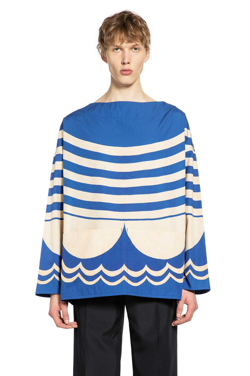 Graphic Stripe Poplin Top