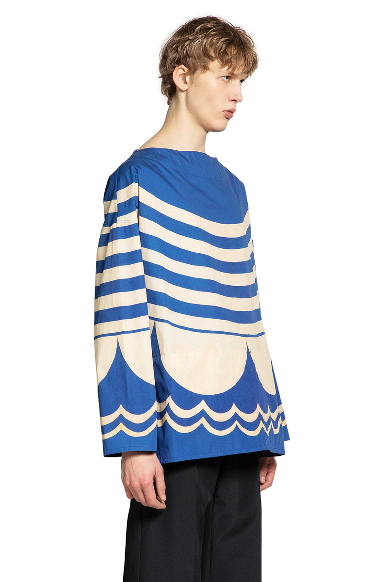 Graphic Stripe Poplin Top