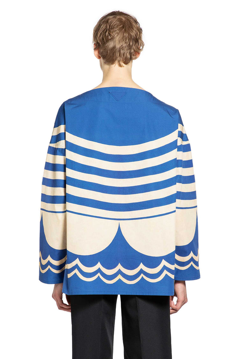 Graphic Stripe Poplin Top