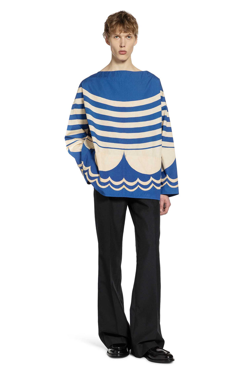 Graphic Stripe Poplin Top