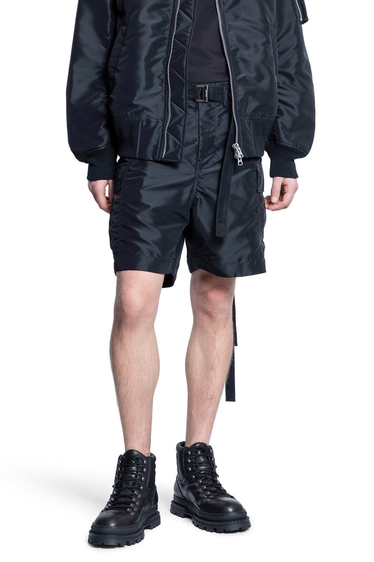 SACAI MAN BLACK SHORTS & SKIRTS