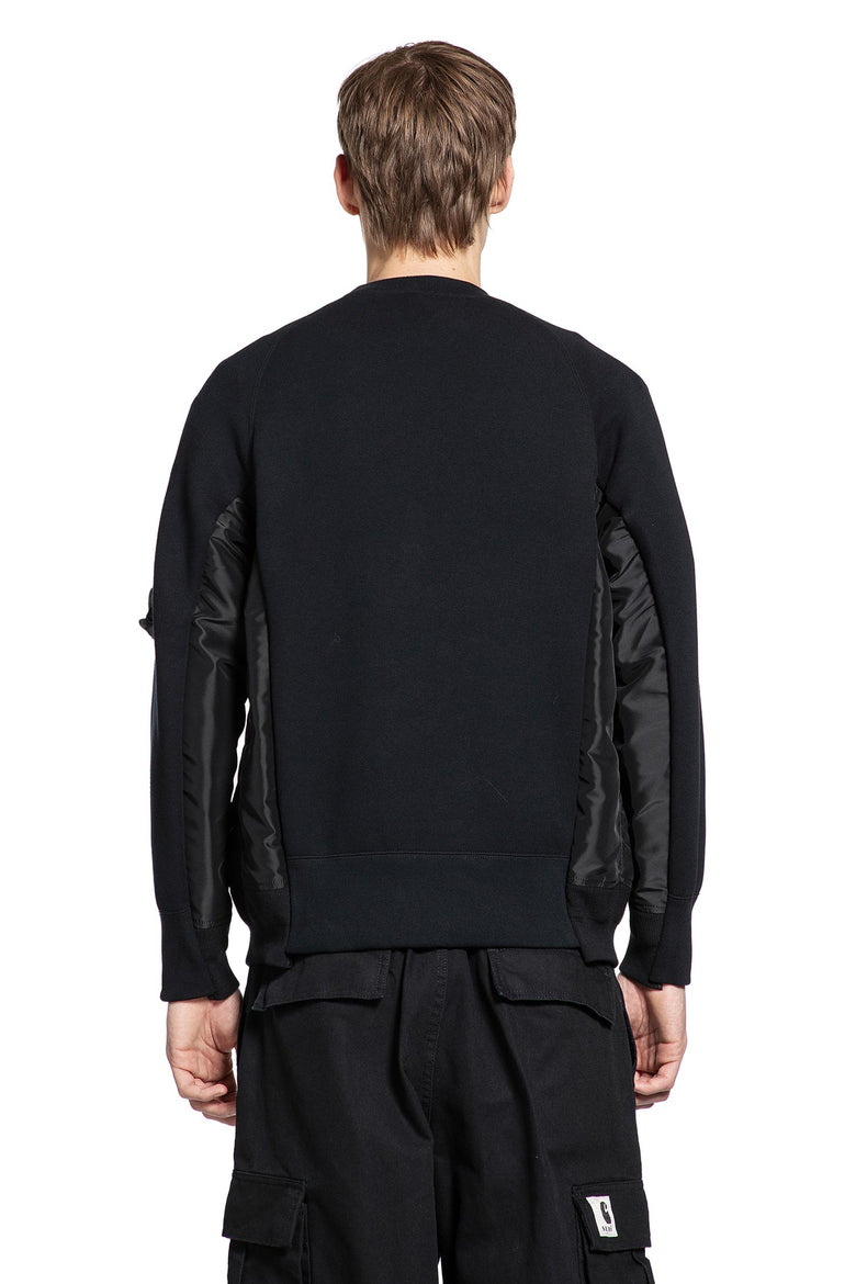 SACAI Sponge Sweat x Nylon Twill Sweatshirt man