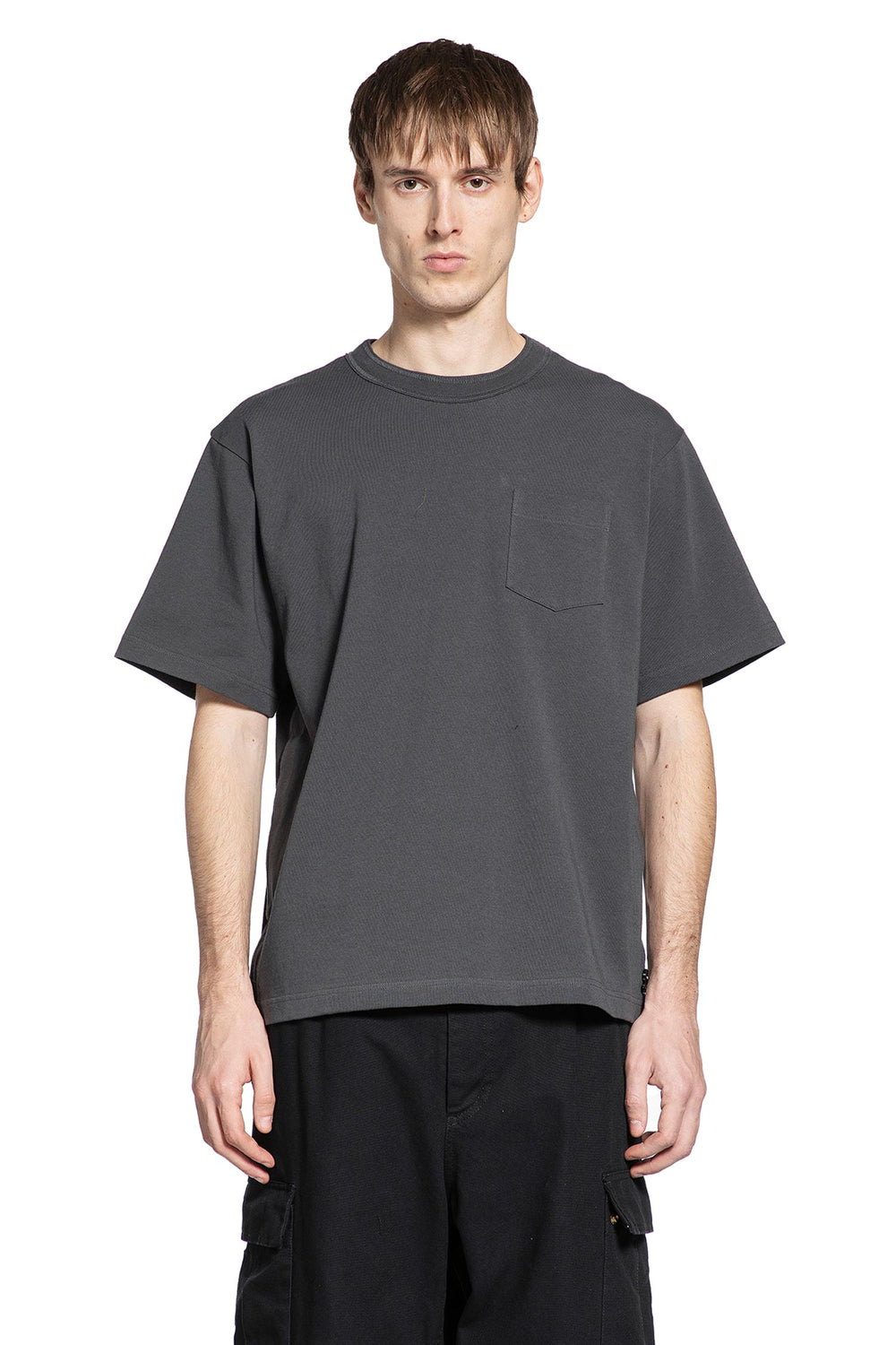 SACAI Cotton Jersey L/S T-Shirt man