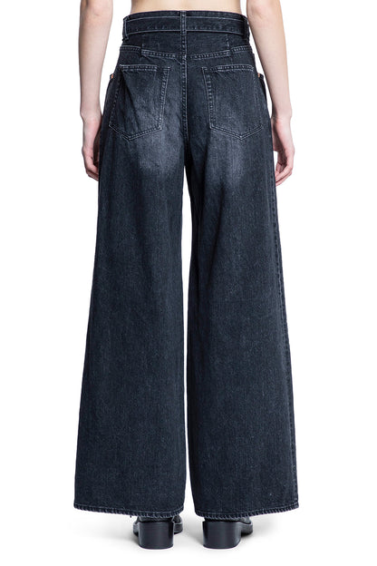 SACAI WOMAN BLACK JEANS