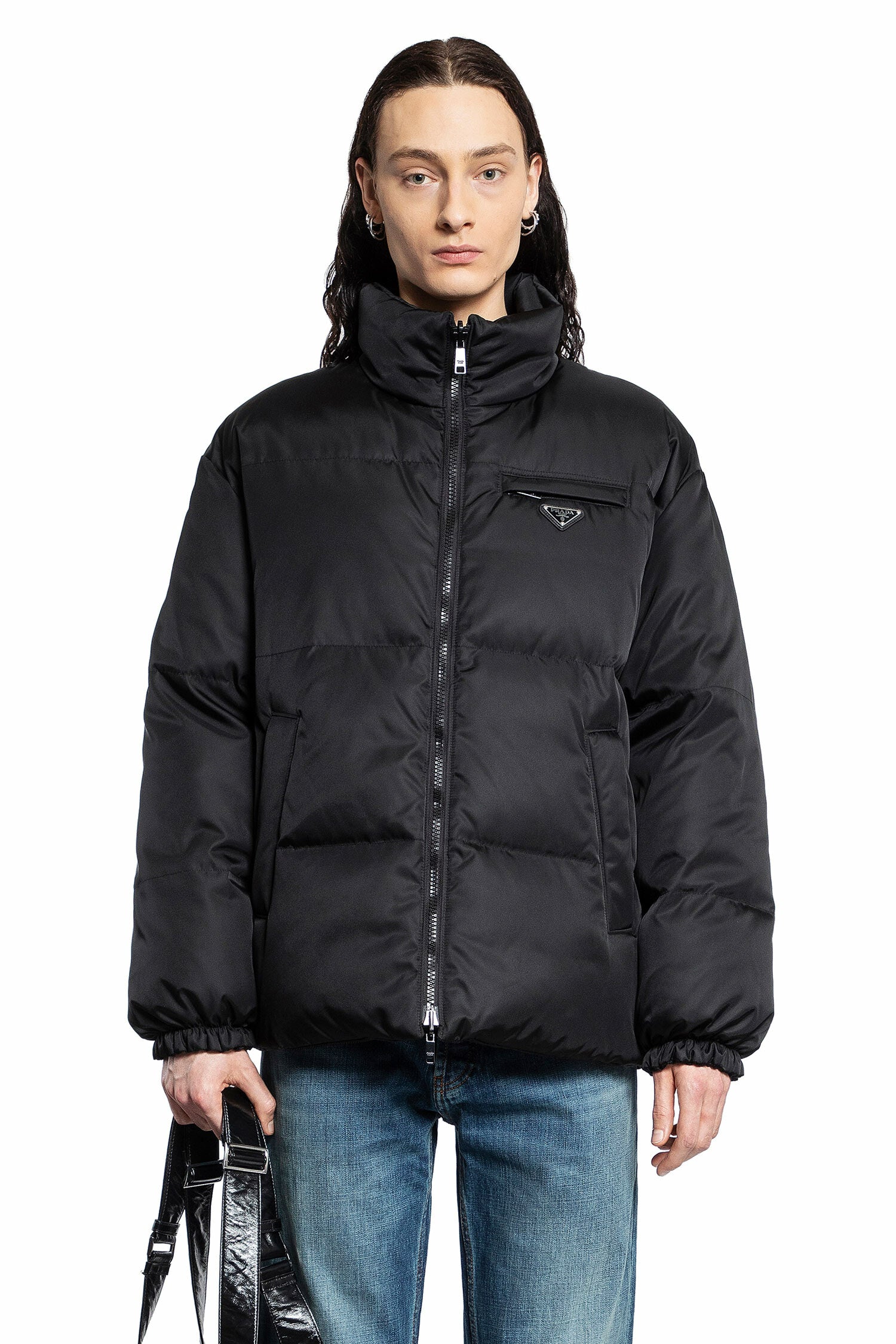 PRADA MAN BLACK JACKETS