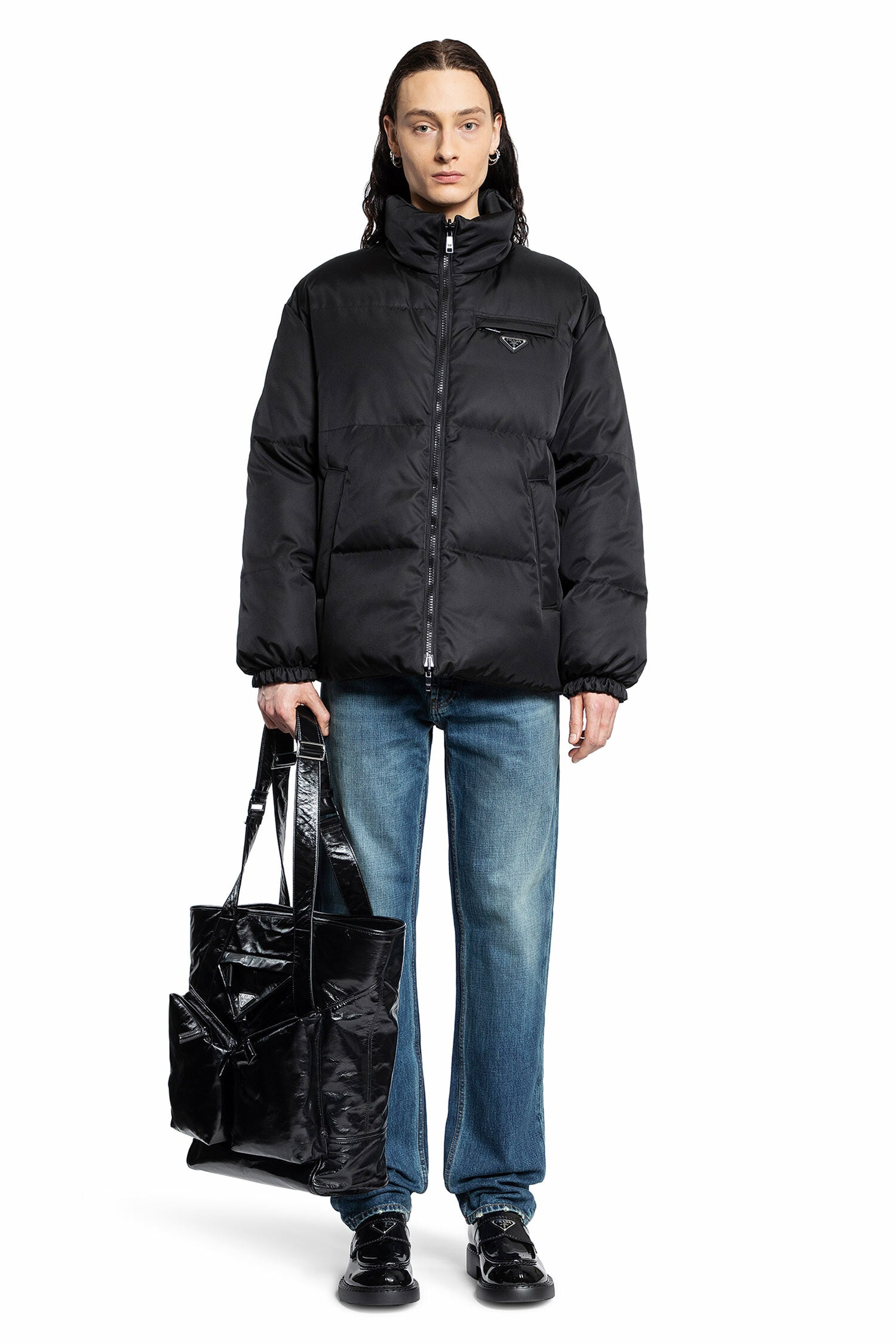 PRADA MAN BLACK JACKETS