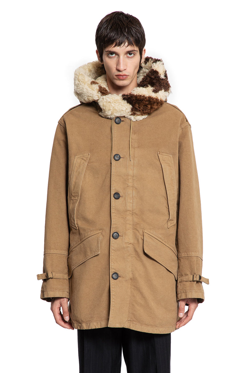 Canvas and Shearling Parka - Antonioli.eu