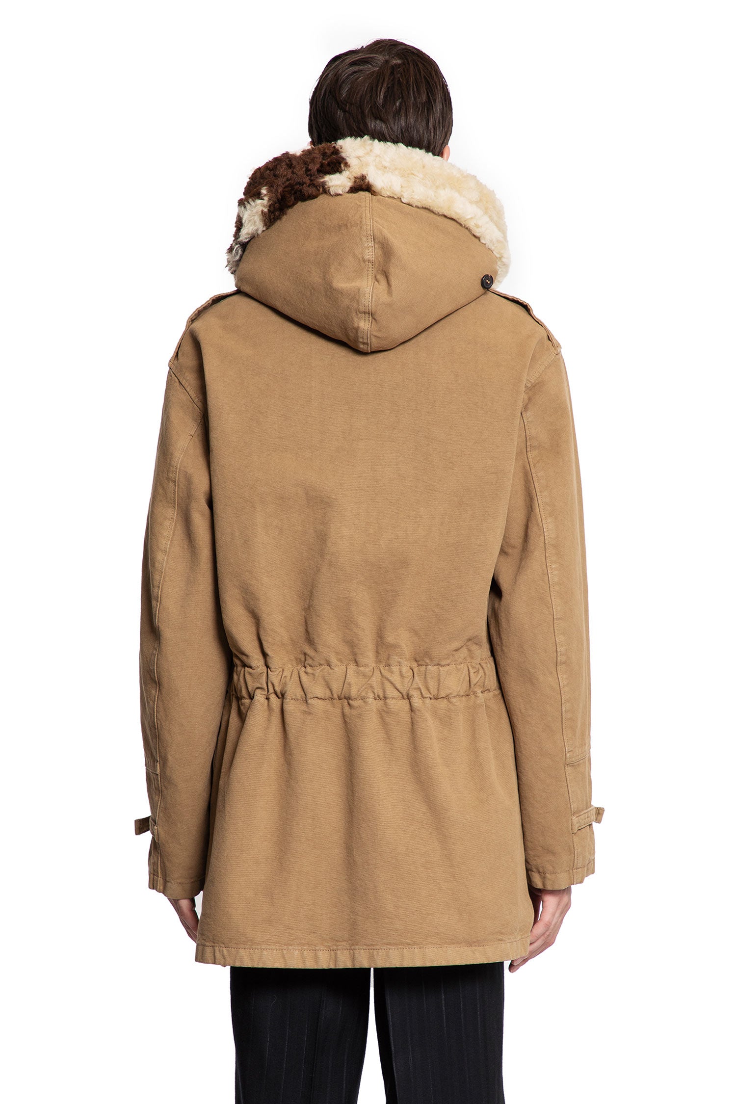 Canvas and Shearling Parka