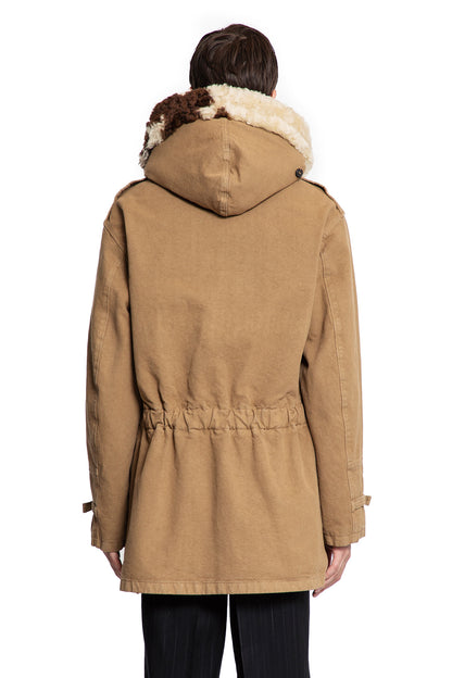 Canvas and Shearling Parka