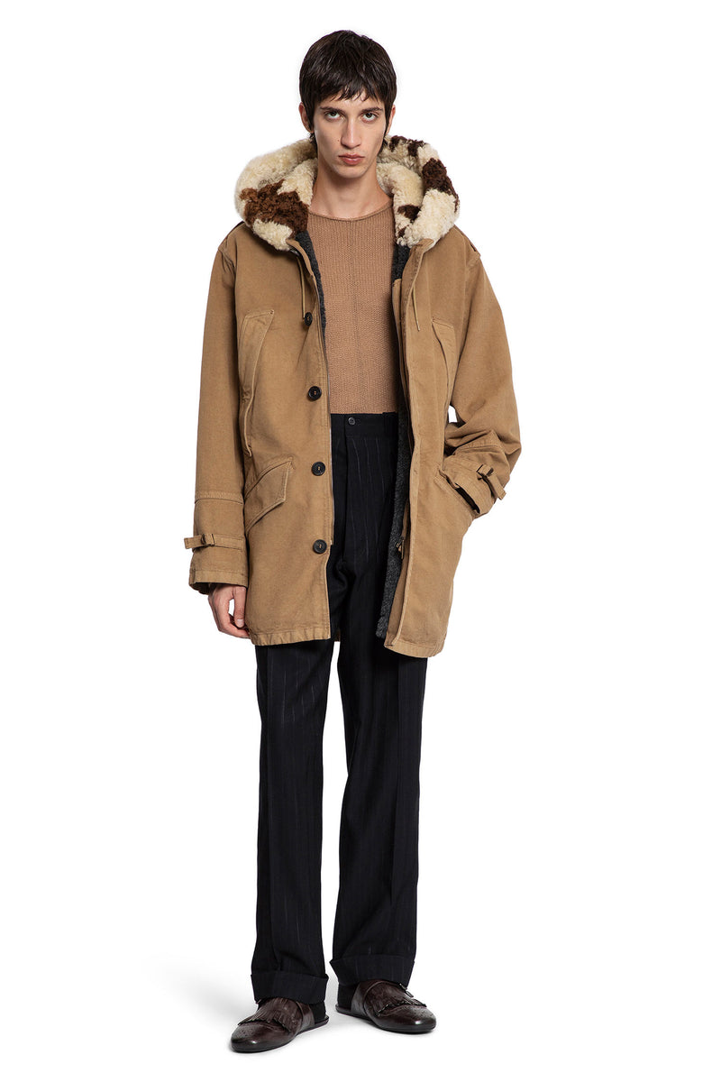 Canvas and Shearling Parka - Antonioli.eu
