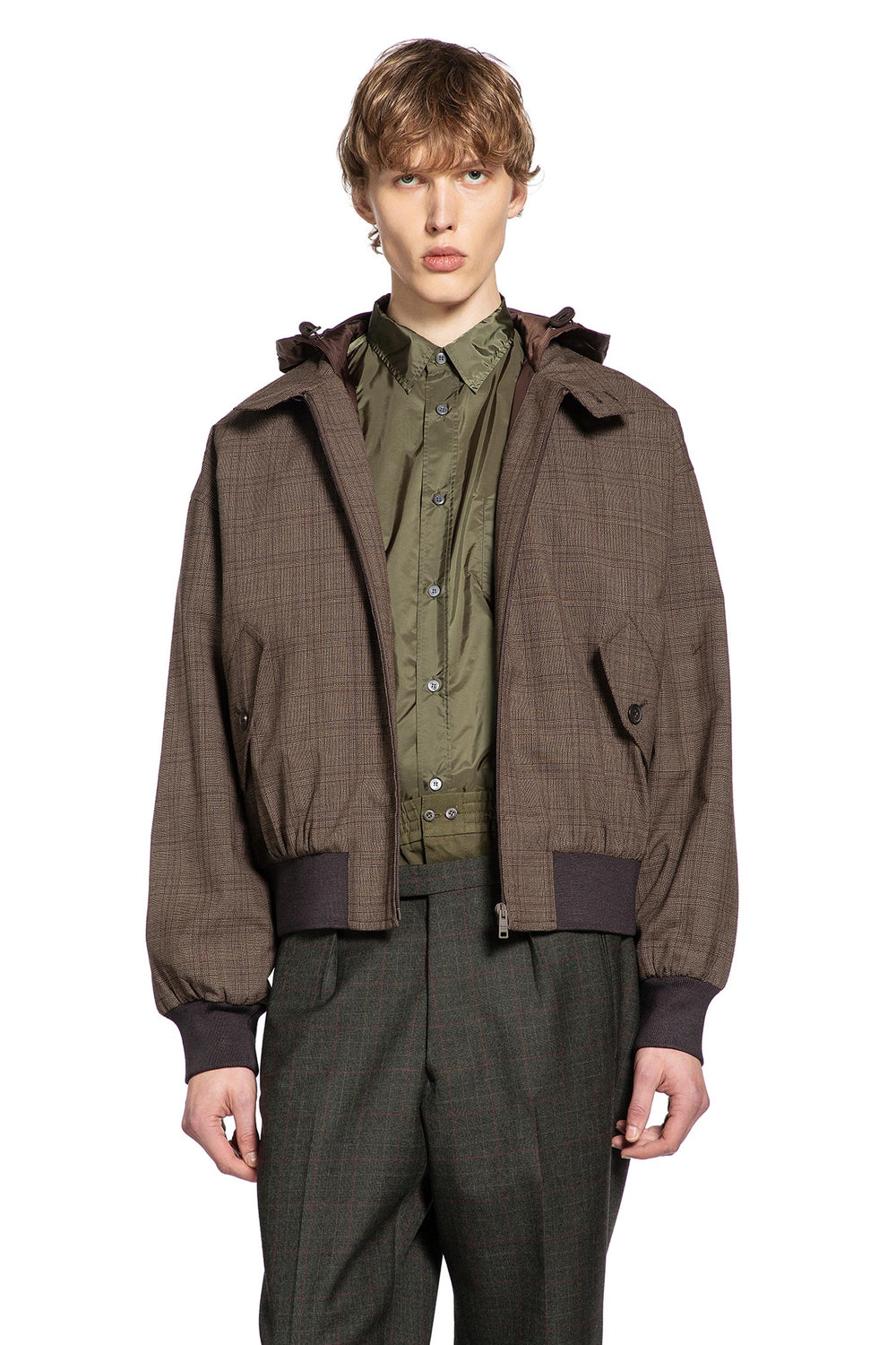 PRADA Hooded Wool Jacket man