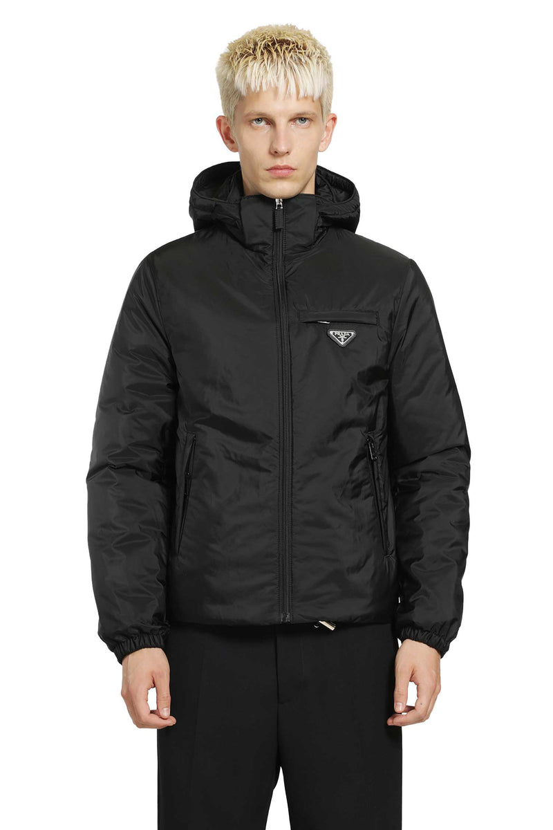 PRADA Re-Nylon Hooded Puffer Jacket man