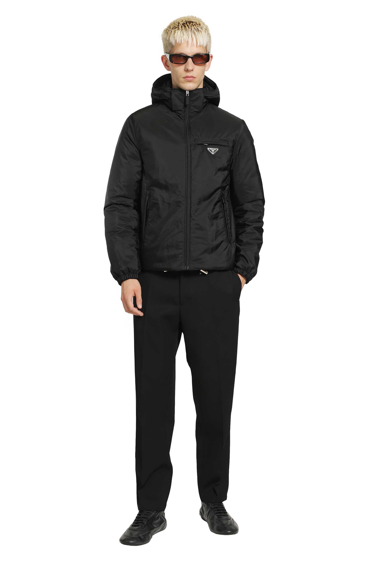 PRADA Re-Nylon Hooded Puffer Jacket man