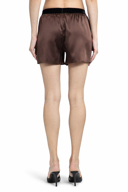 TOM FORD WOMAN BROWN SHORTS