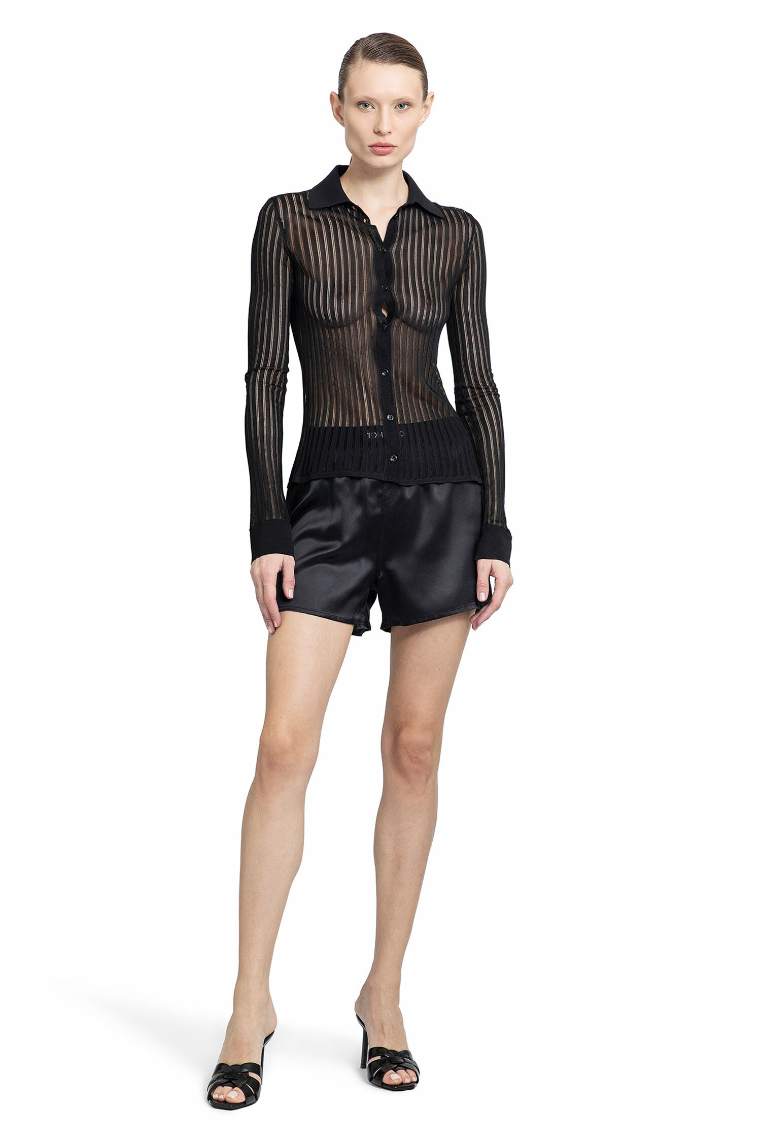 TOM FORD WOMAN BLACK SHORTS